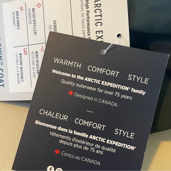 NWT ARTIC EXPEDITION WINTER COAT dark green down size 1X removable hood - Picture 6 of 16